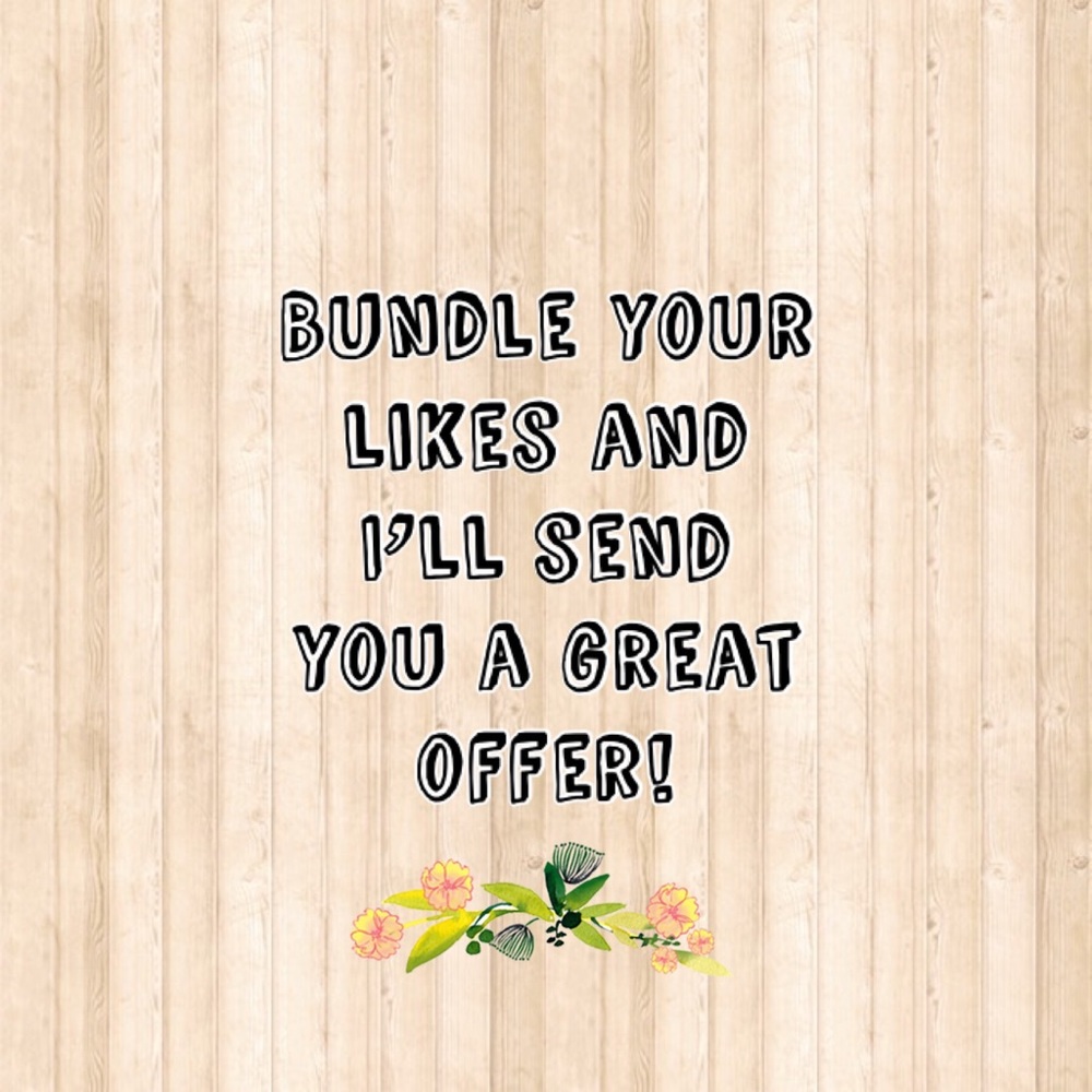 ⚡️Bundle Your Likes and I’ll Send You An Offer! ⚡️